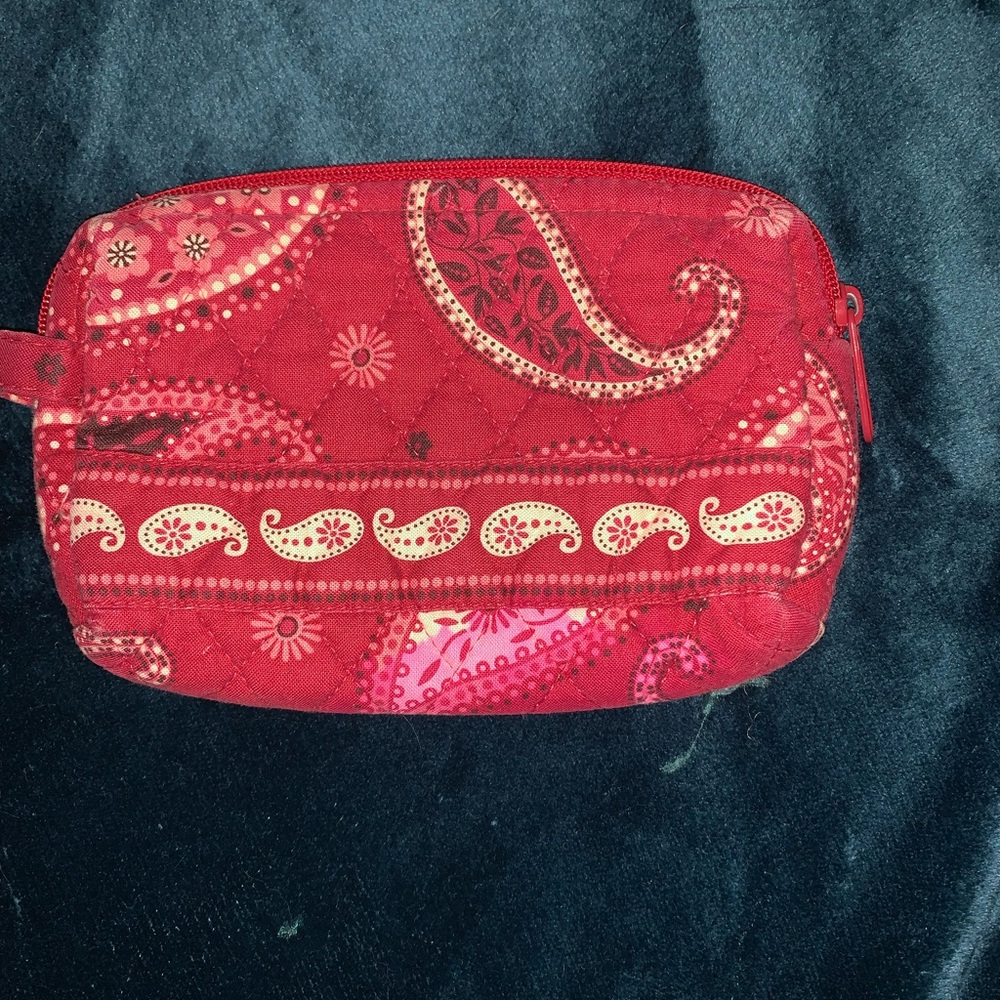VERA BRADLEY Retired Red Paisley Wristlet